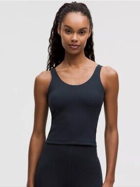 Lululemon Glow Up Tank Top Medium Support B/C Cup True Navy Size 10